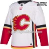 Calgary Flames Blank Adidas Wit Authentic Shirt - Kinderen
